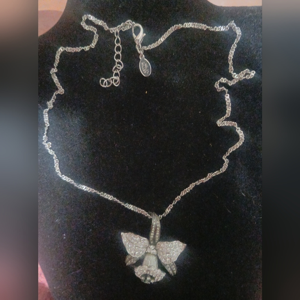 Nolan Miller Pavé Orchid Necklace - Picture 2 of 5